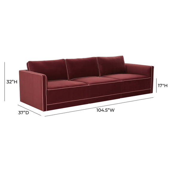Willow 105" Performance Velvet Modular Sofa - Image 25