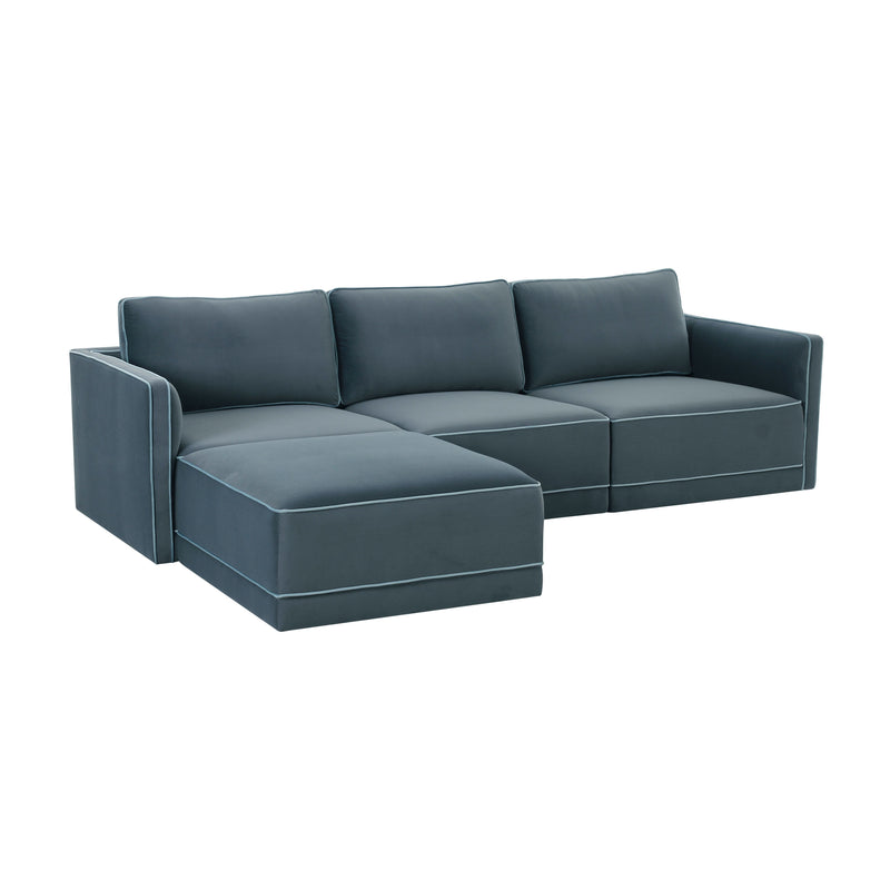 Willow 4 Piece Performance Velvet Modular Sectional - Image 25
