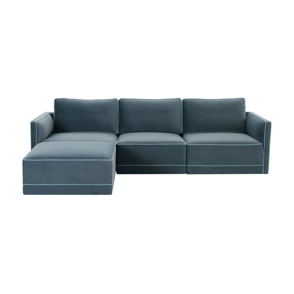 Willow 4 Piece Performance Velvet Modular Sectional - Image 26