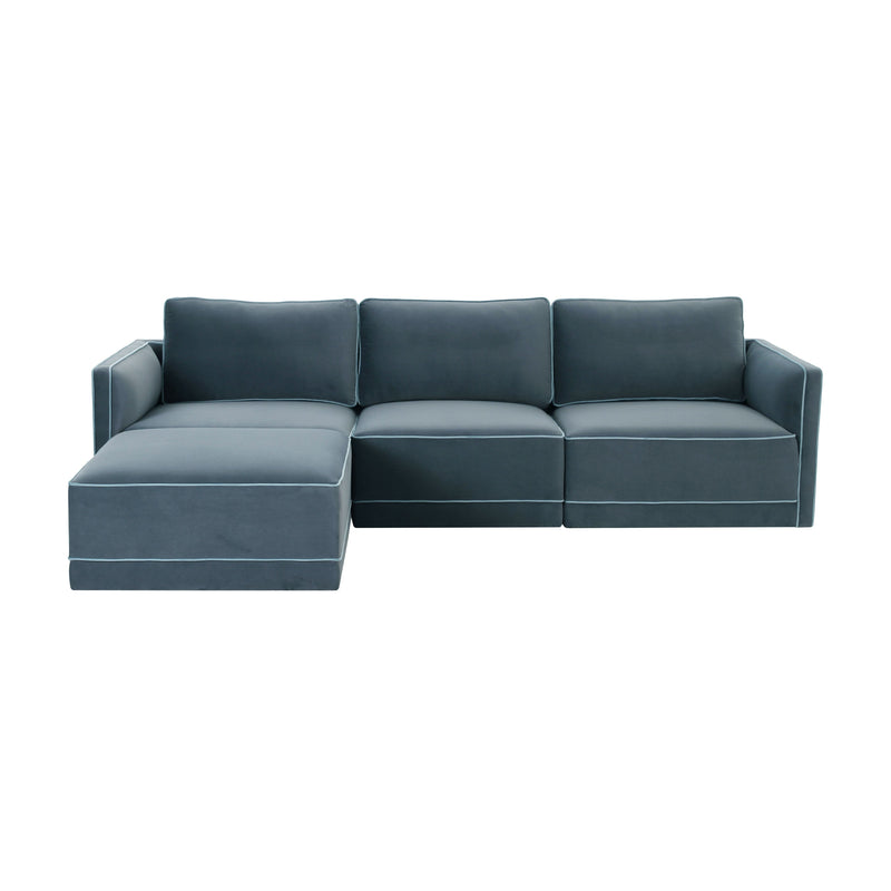 Willow 4 Piece Performance Velvet Modular Sectional - Image 26