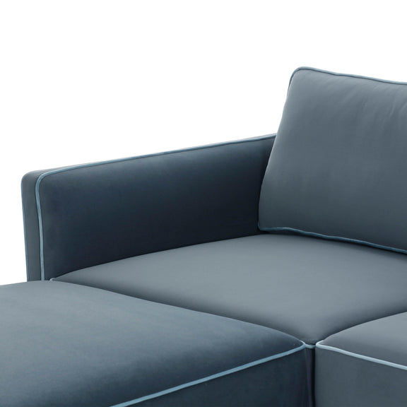 Willow 4 Piece Performance Velvet Modular Sectional - Image 27