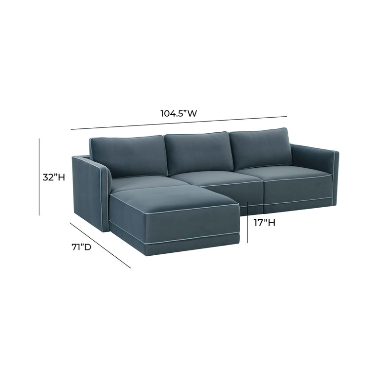 Willow 4 Piece Performance Velvet Modular Sectional - Image 28