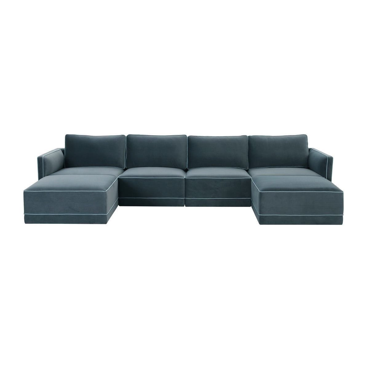Willow 6 Piece Performance Velvet Modular U Sectional - Image 7