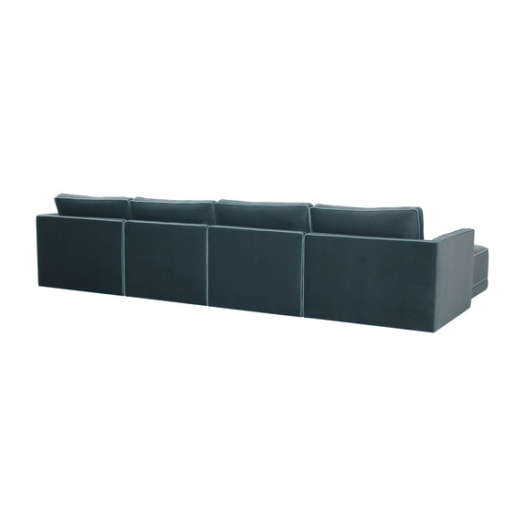 Willow 6 Piece Performance Velvet Modular U Sectional - Image 10