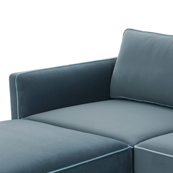 Willow 6 Piece Performance Velvet Modular U Sectional - Image 11