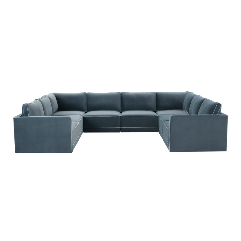 Willow 8 Piece Performance Velvet Modular Large U Sectional - Image 8