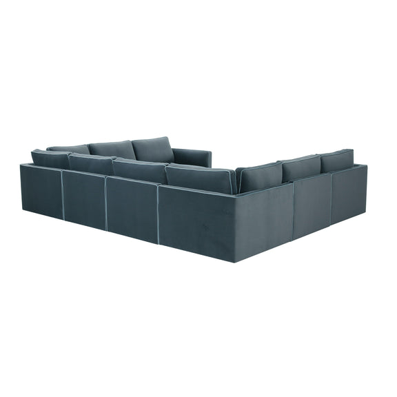 Willow 8 Piece Performance Velvet Modular Large U Sectional - Image 10
