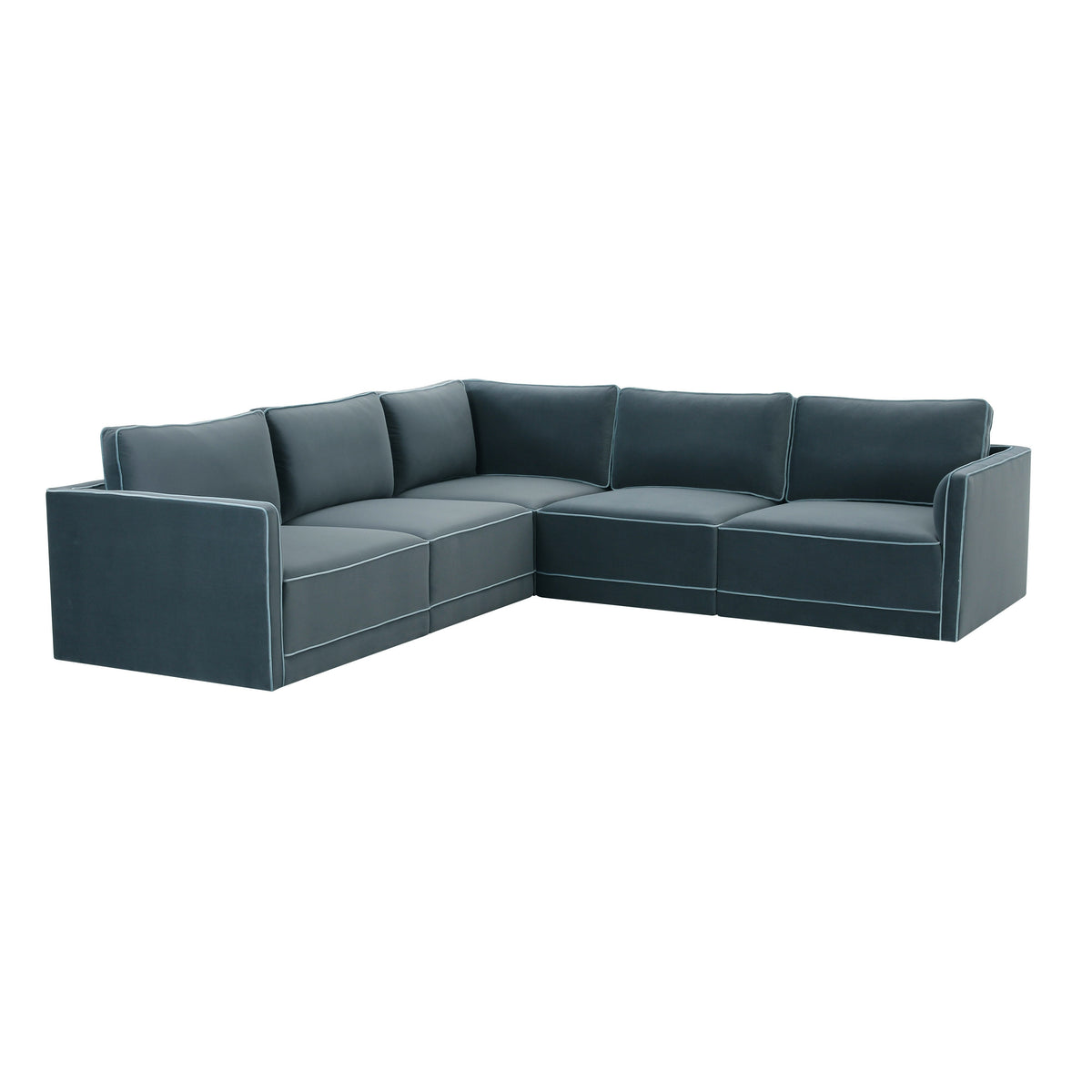 Willow 5 Piece Performance Velvet Modular L Sectional - Image 23