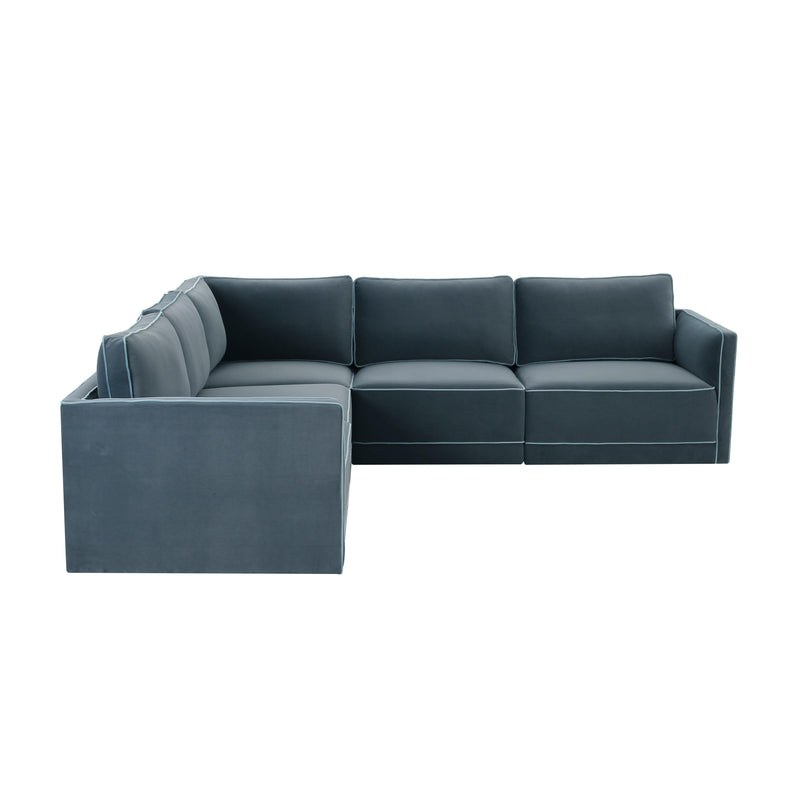 Willow 5 Piece Performance Velvet Modular L Sectional - Image 25