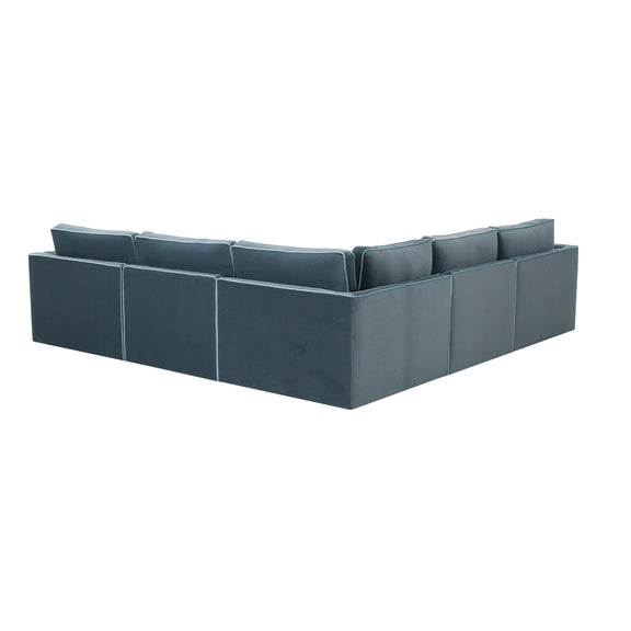 Willow 5 Piece Performance Velvet Modular L Sectional - Image 26