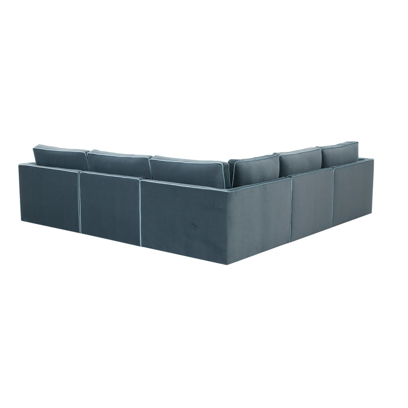 Willow 5 Piece Performance Velvet Modular L Sectional - Image 26