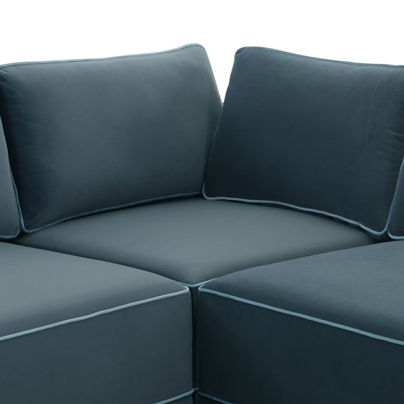 Willow 5 Piece Performance Velvet Modular L Sectional - Image 27