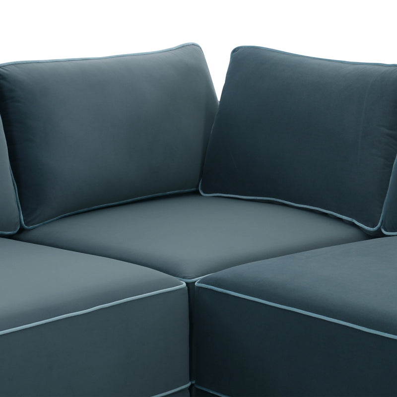Willow 5 Piece Performance Velvet Modular L Sectional - Image 27