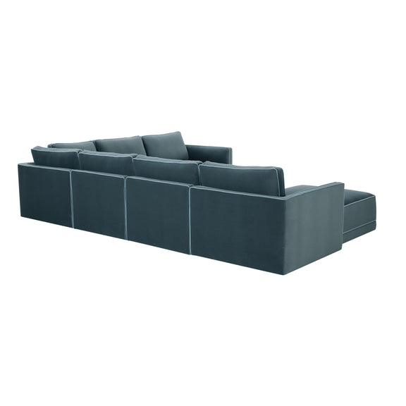 Willow 7 Piece Performance Velvet Modular Large Chaise Sectional - Image 10