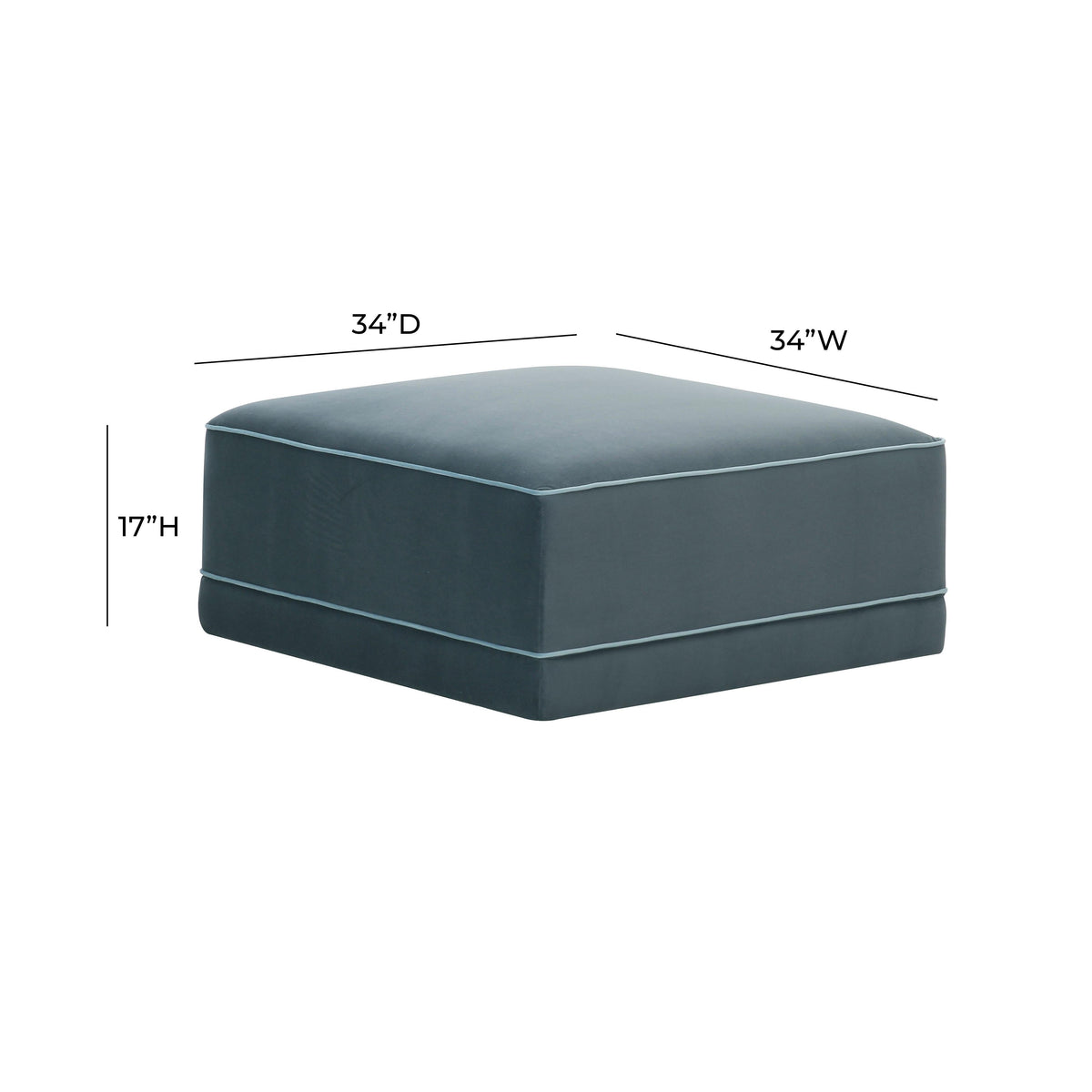 Willow Performance Velvet Modular Ottoman - Image 18
