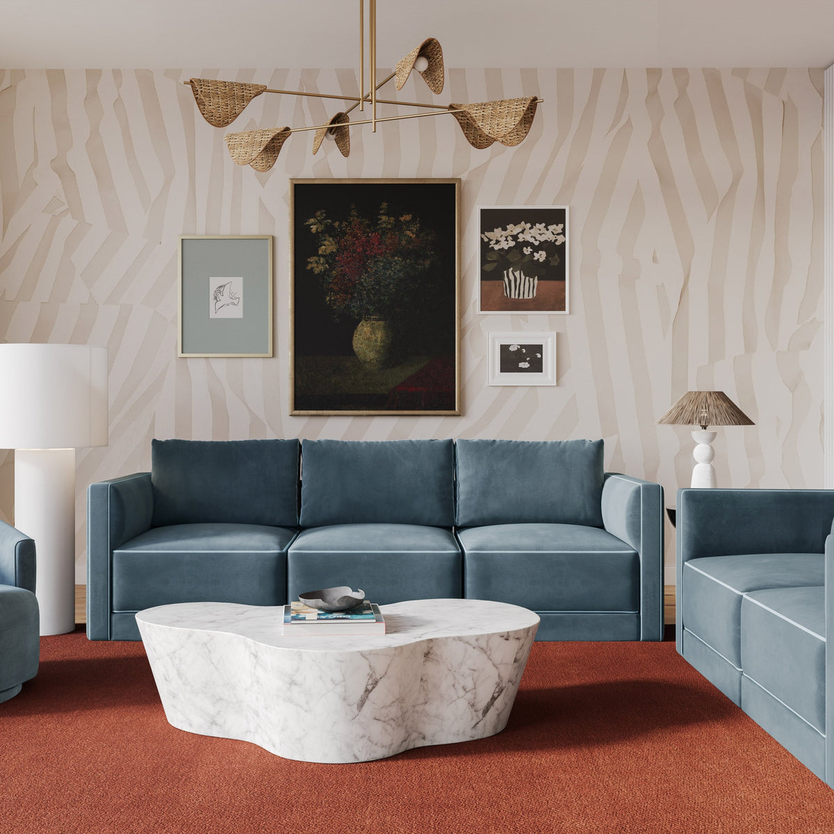 Willow 105" Performance Velvet Modular Sofa - Image 27