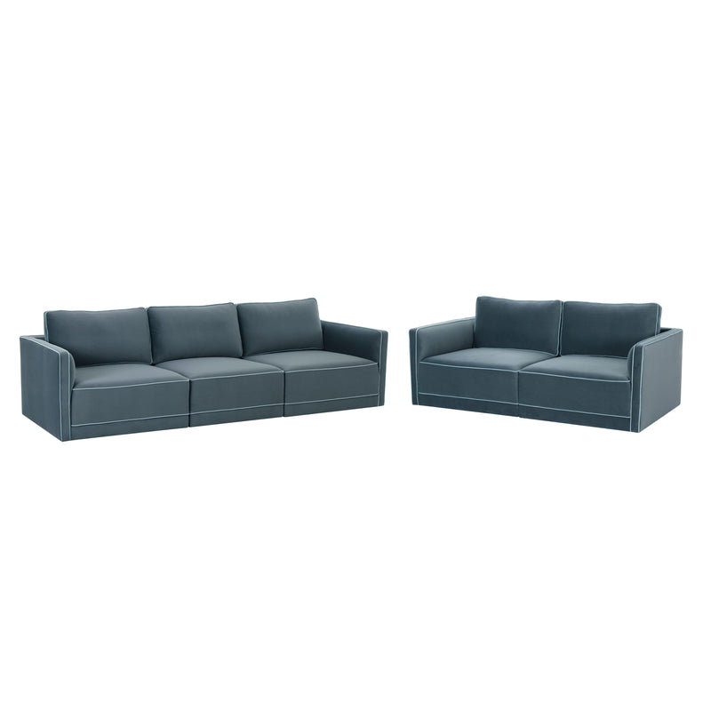 Willow 105" Performance Velvet Modular Sofa - Image 31