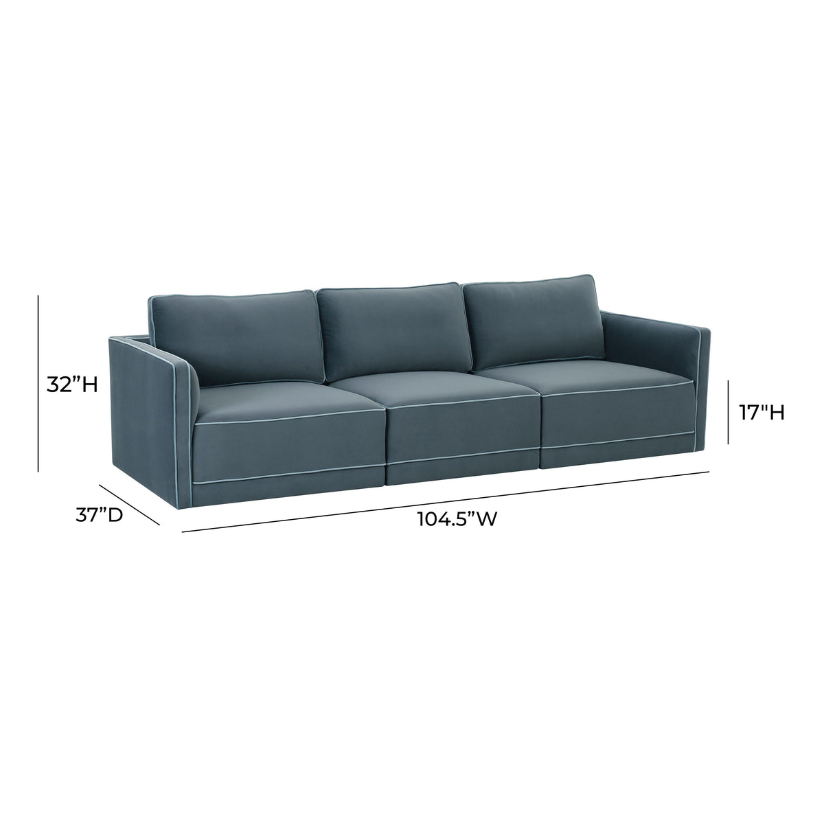 Willow 105" Performance Velvet Modular Sofa - Image 32