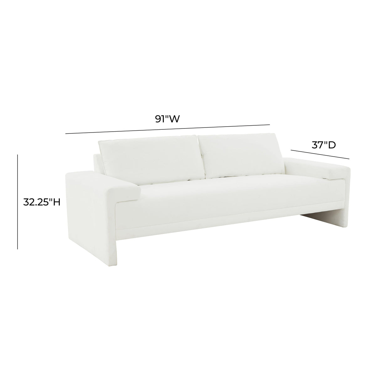Maeve 91" Contract Grade Fabric Sofa - Image 7