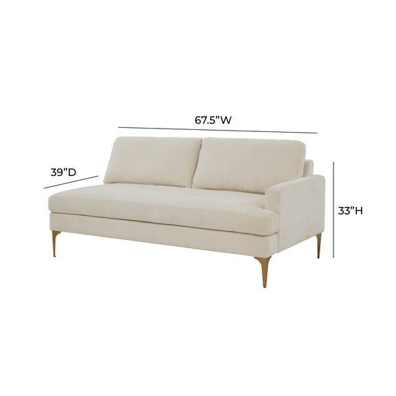 Serena 68" Performance Velvet Modular Loveseat - Image 5