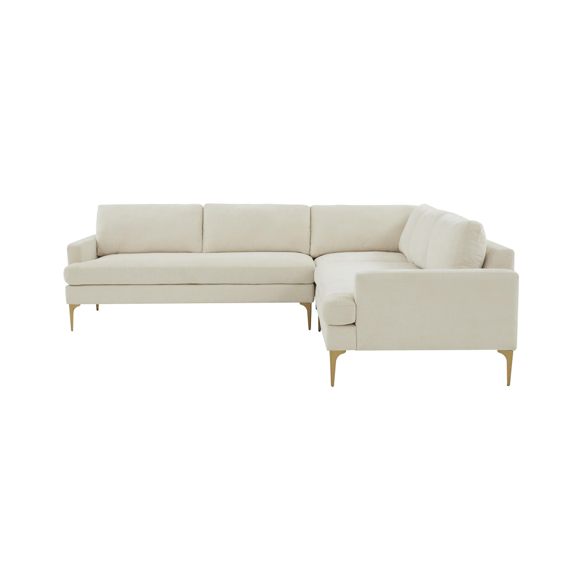 Serena 3 Piece Performance Velvet L Sectional - Image 4