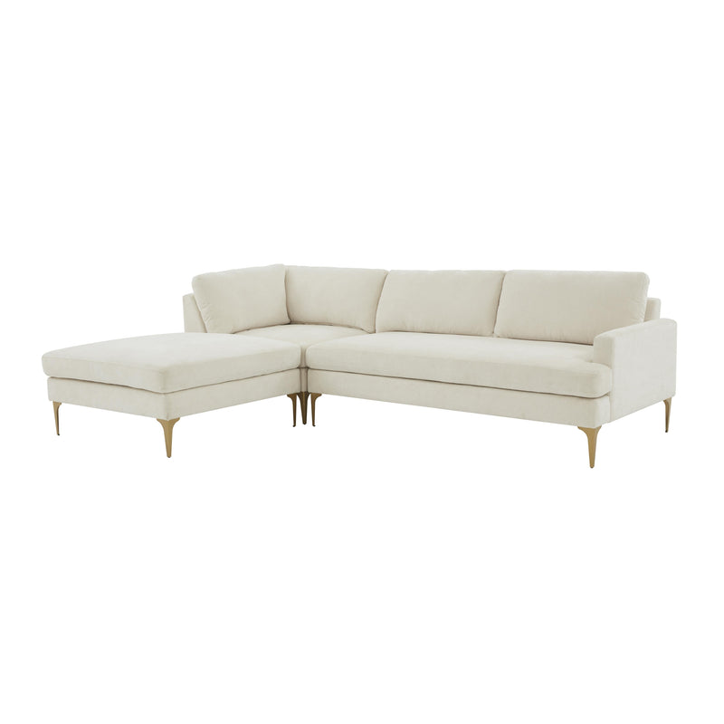 Serena 3 Piece Performance Velvet Chaise Sectional - Image 7