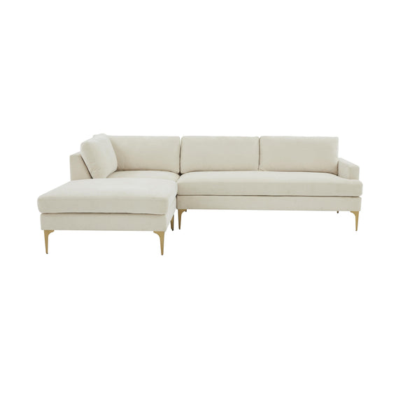 Serena 3 Piece Performance Velvet Chaise Sectional - Image 8