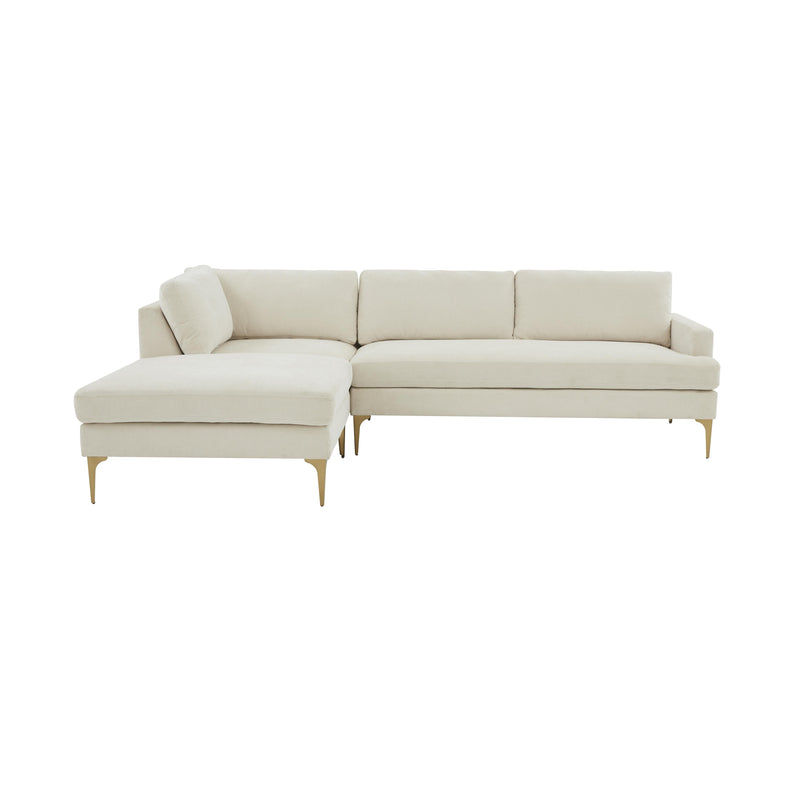 Serena 3 Piece Performance Velvet Chaise Sectional - Image 8