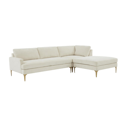 Serena 3 Piece Performance Velvet Chaise Sectional