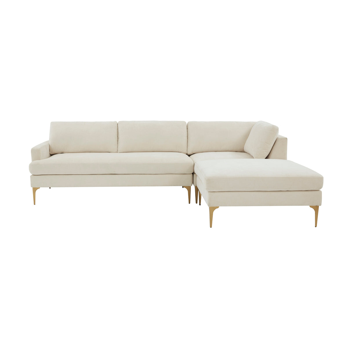 Serena 3 Piece Performance Velvet Chaise Sectional - Image 2