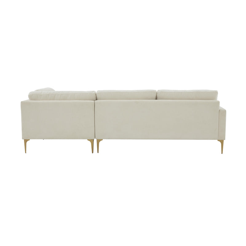 Serena 3 Piece Performance Velvet Chaise Sectional - Image 4