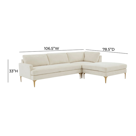 Serena 3 Piece Performance Velvet Chaise Sectional - Image 5