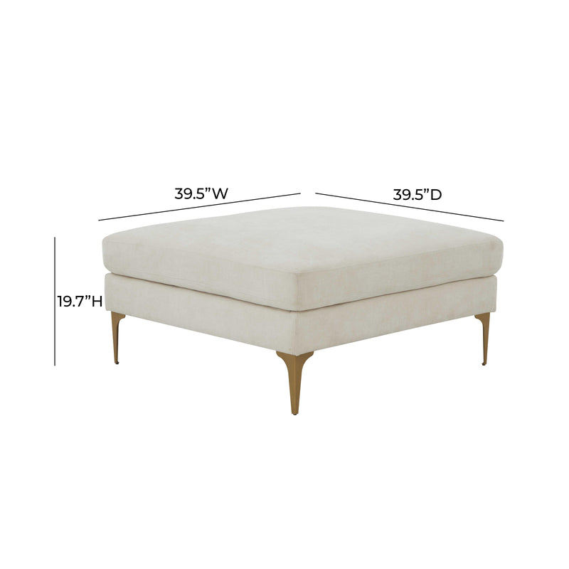 Serena Performance Velvet Ottoman - Image 3
