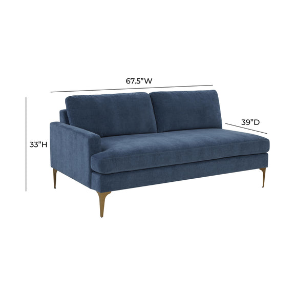 Serena 68" Performance Velvet Modular Loveseat - Image 20