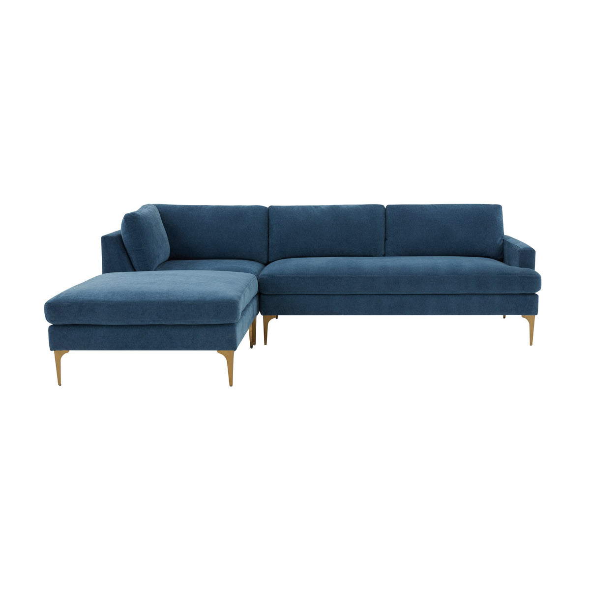 Serena 3 Piece Performance Velvet Chaise Sectional - Image 20