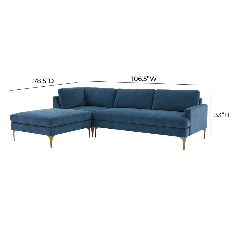 Serena 3 Piece Performance Velvet Chaise Sectional - Image 23