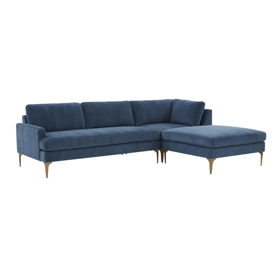 Serena 3 Piece Performance Velvet Chaise Sectional - Image 13