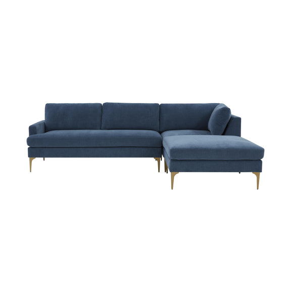 Serena 3 Piece Performance Velvet Chaise Sectional - Image 14