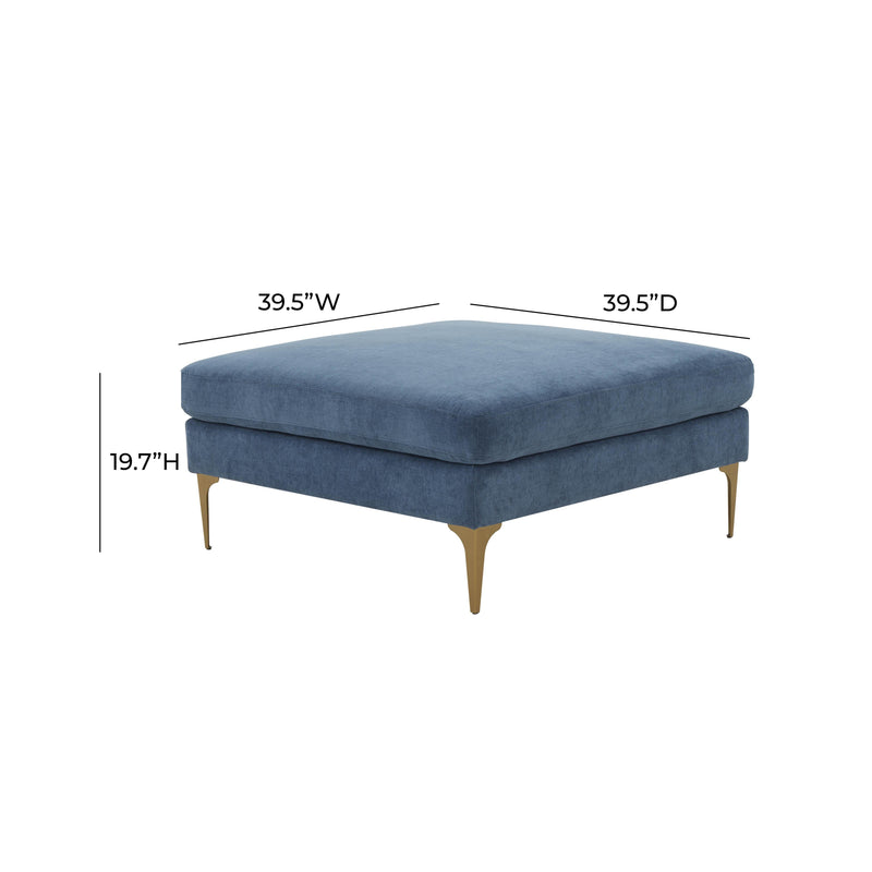 Serena Performance Velvet Ottoman - Image 7