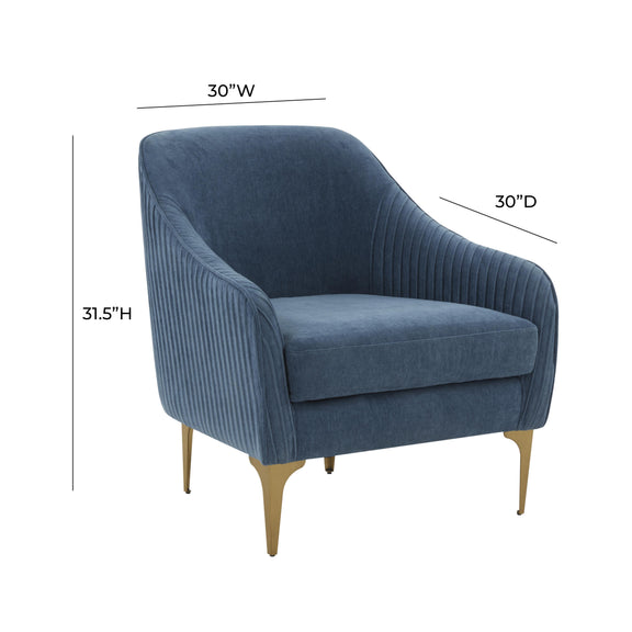 Serena Performance Velvet Accent Chair - Image 8