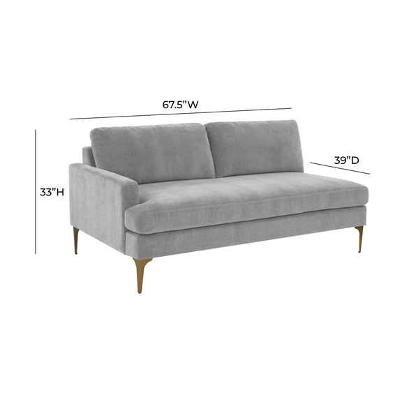 Serena 68" Performance Velvet Modular Loveseat - Image 30