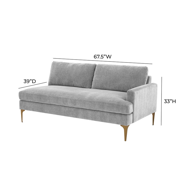 Serena 68" Performance Velvet Modular Loveseat - Image 25