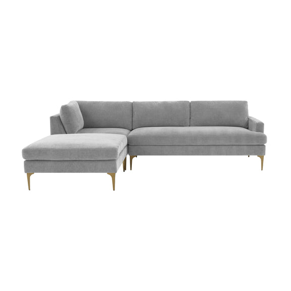 Serena 3 Piece Performance Velvet Chaise Sectional - Image 26
