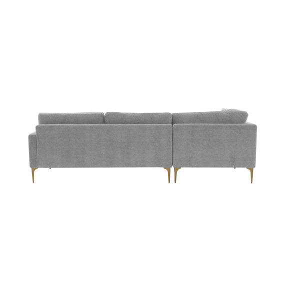 Serena 3 Piece Performance Velvet Chaise Sectional - Image 28