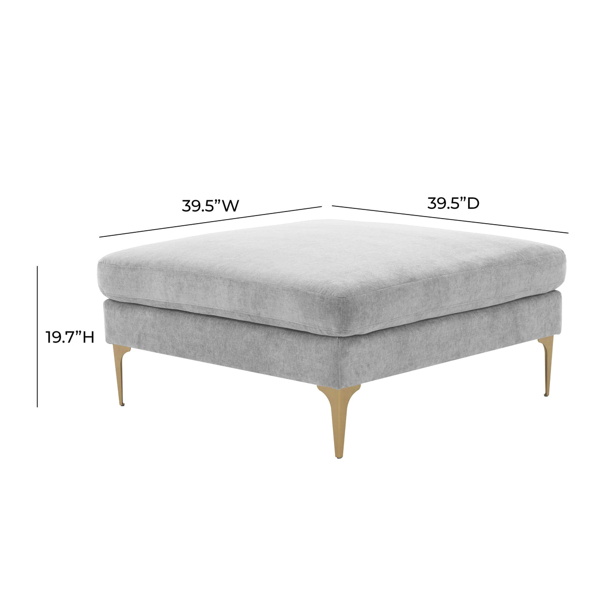 Serena Performance Velvet Ottoman - Image 11