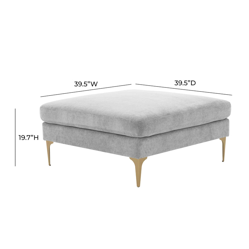 Serena Performance Velvet Ottoman - Image 11