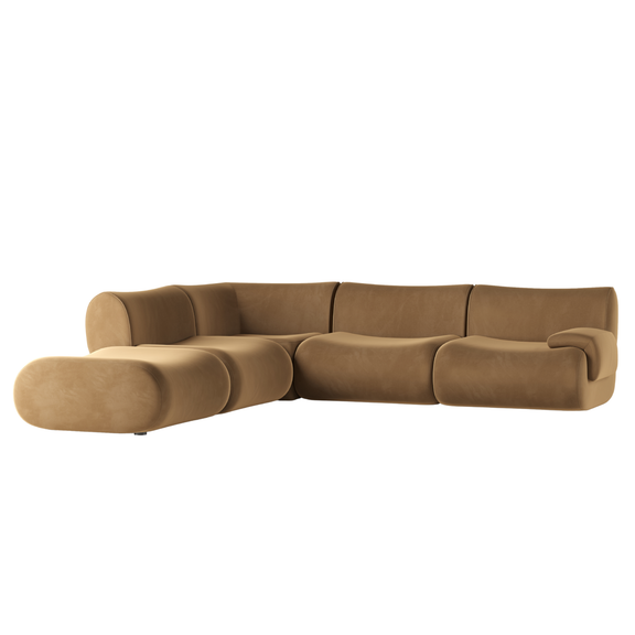 Zenith 5 Piece Performance Velvet Modular Sectional