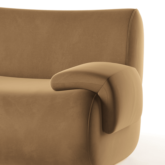 Zenith 5 Piece Latte Brown Performance Velvet Modular L Sectional - Image 4
