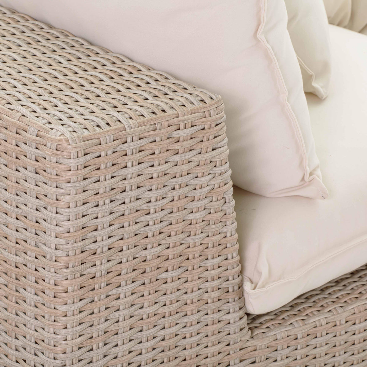 Cali 80" Natural Wicker Outdoor Modular Loveseat - Image 6
