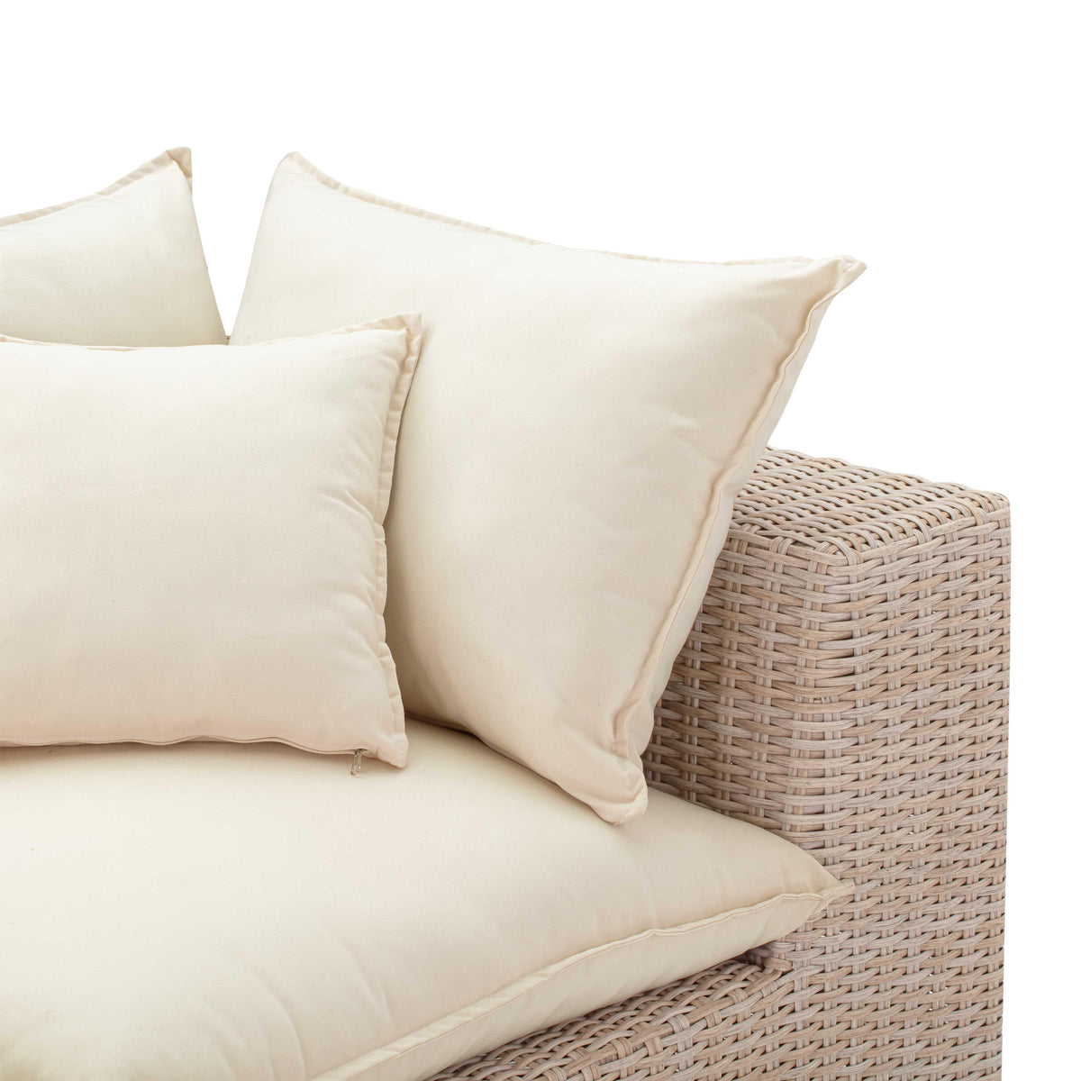 Cali 4 Piece Natural Wicker Outdoor Modular Sectional - Image 5